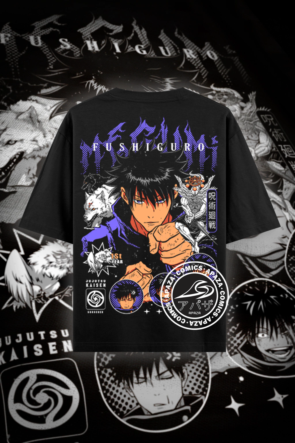 29-abd8ac7ebd13f7cb9417630009983021-1024-1024 Oversized Megumi Fushiguro - Imagem 1