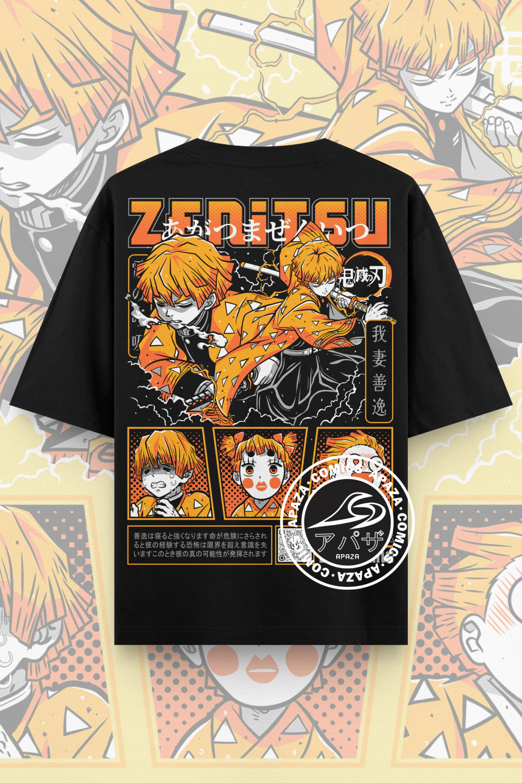 zenitsu-2-a9d2e30816ef44545517412107376409-1024-1024 Oversized Zenitsu - Imagem 1